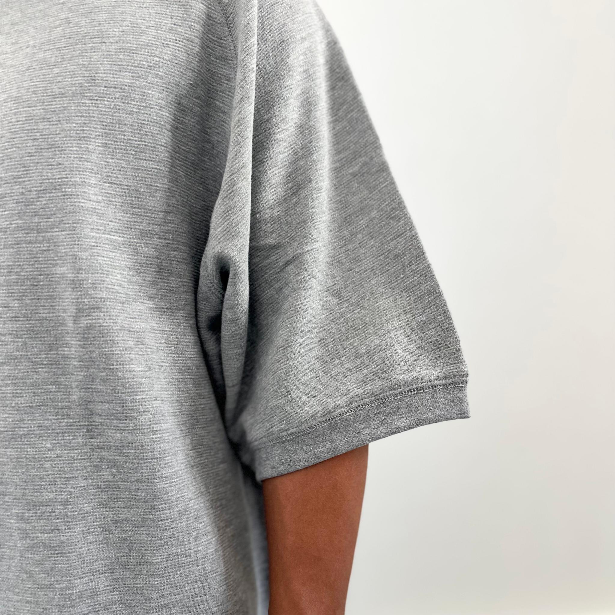 『2025秋♪新作』【ユニセックス】サイドスリット ガゼット付 ラグランスリーブ ビッグシルエットTシャツ【グレー】 | 7枚目