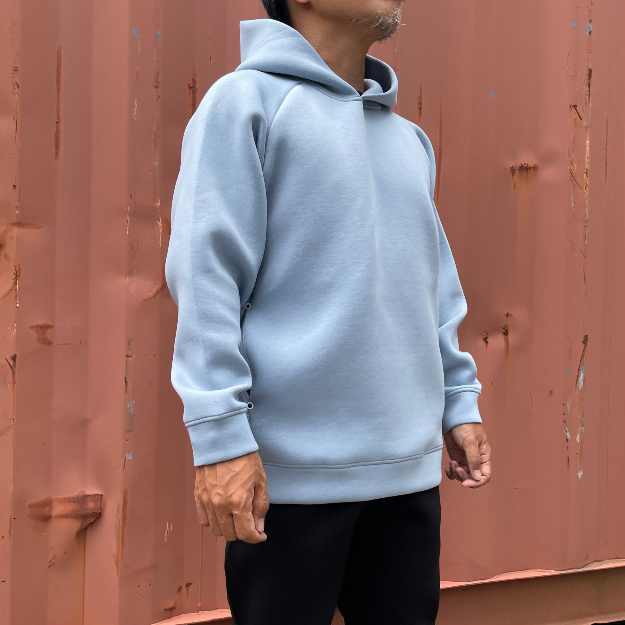 『2025新色』秋〜春まで！【ユニセックス 】ダンボールニット シームポケット付プルオーバーパーカー【モスグリーン】 | 12枚目