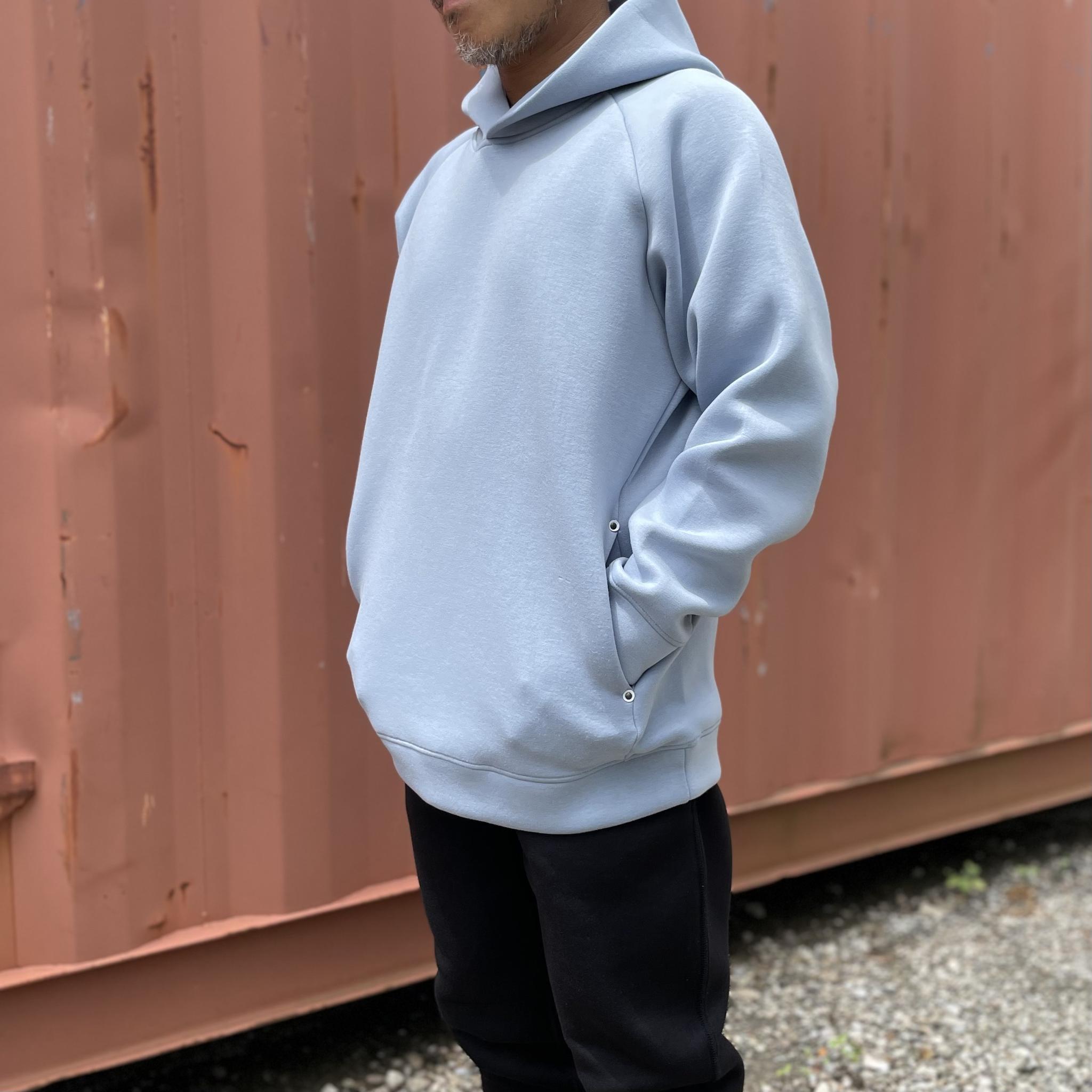 『2025新色』秋〜春まで！【ユニセックス 】ダンボールニット シームポケット付プルオーバーパーカー【グレー】 | 11枚目