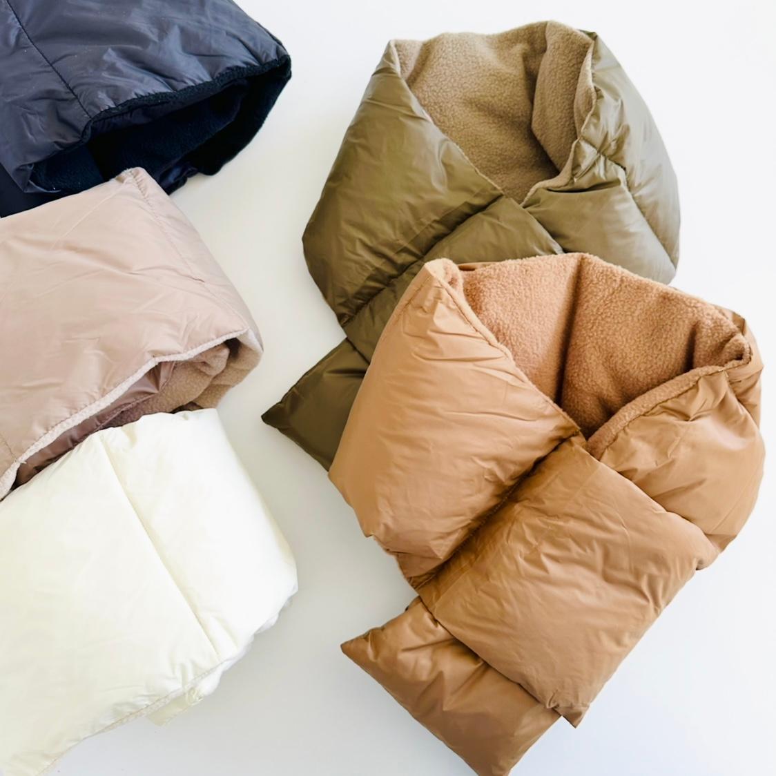 【ユニセックス】ポケッタブルダウンショートマフラー | 3枚目