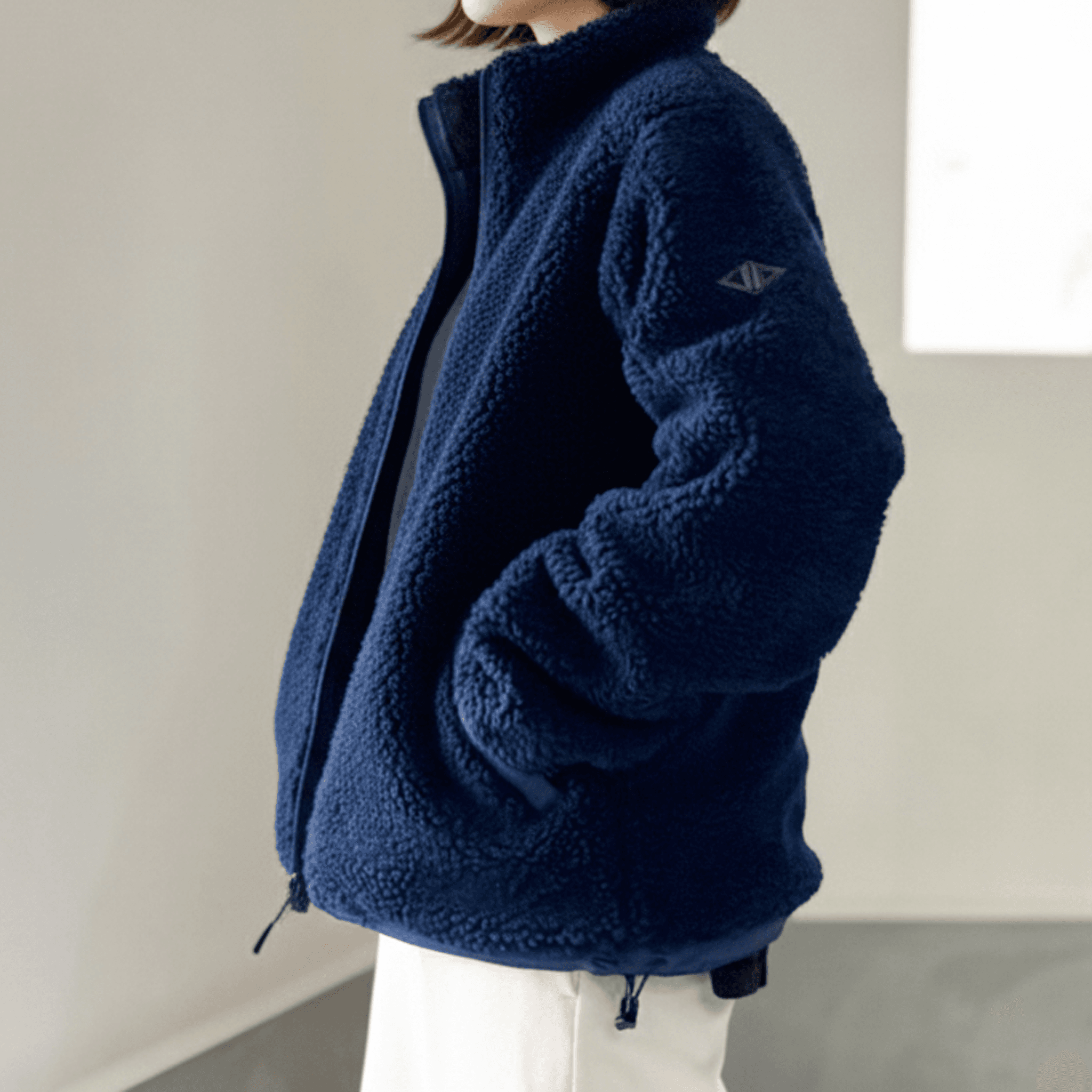 【リバーシブル】防風撥水ナイロン × あったかフリースブルゾン (ユニセックス)【5色展開】『2025新作』 | 12枚目