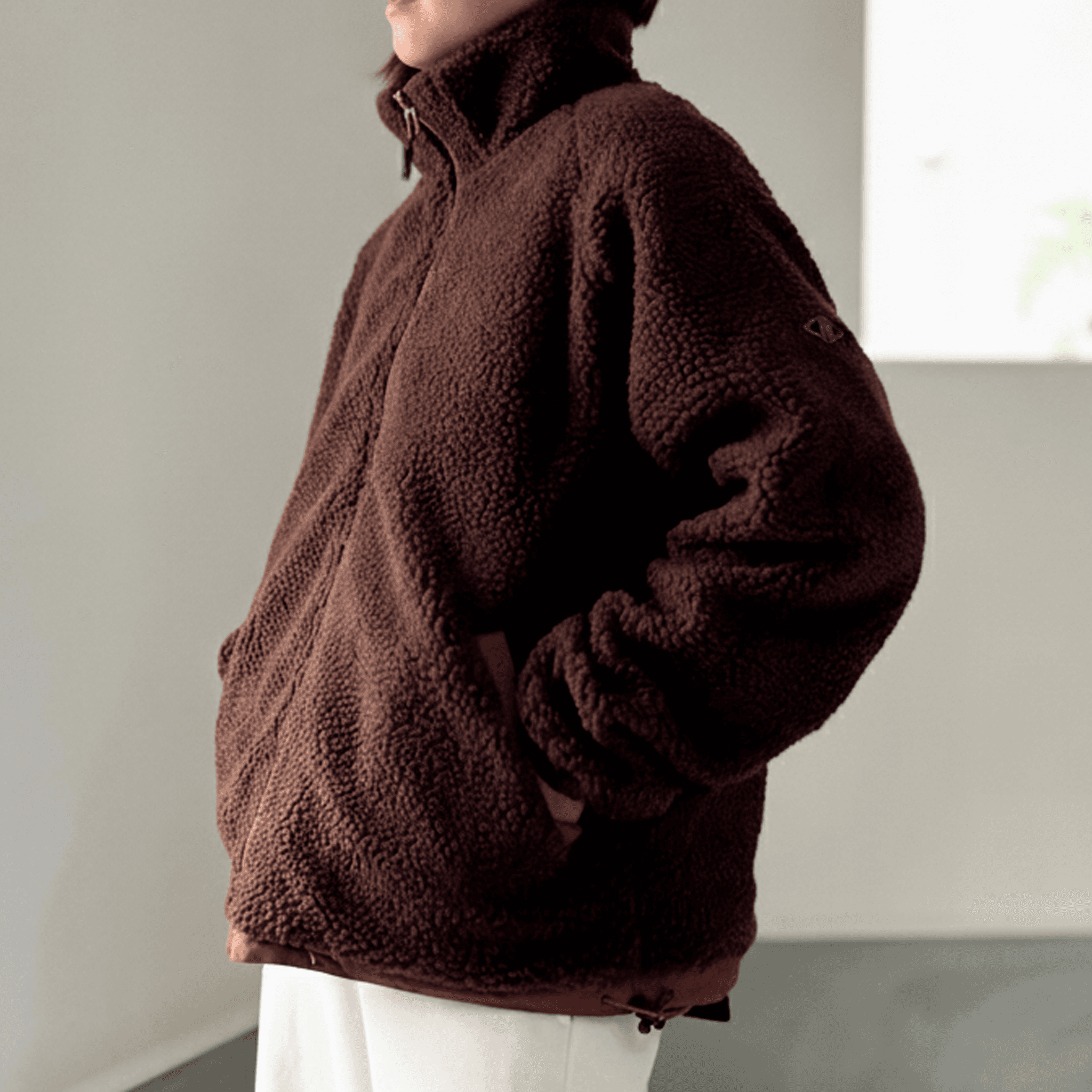 【リバーシブル】防風撥水ナイロン × あったかフリースブルゾン (ユニセックス)【5色展開】『2025新作』 | 15枚目