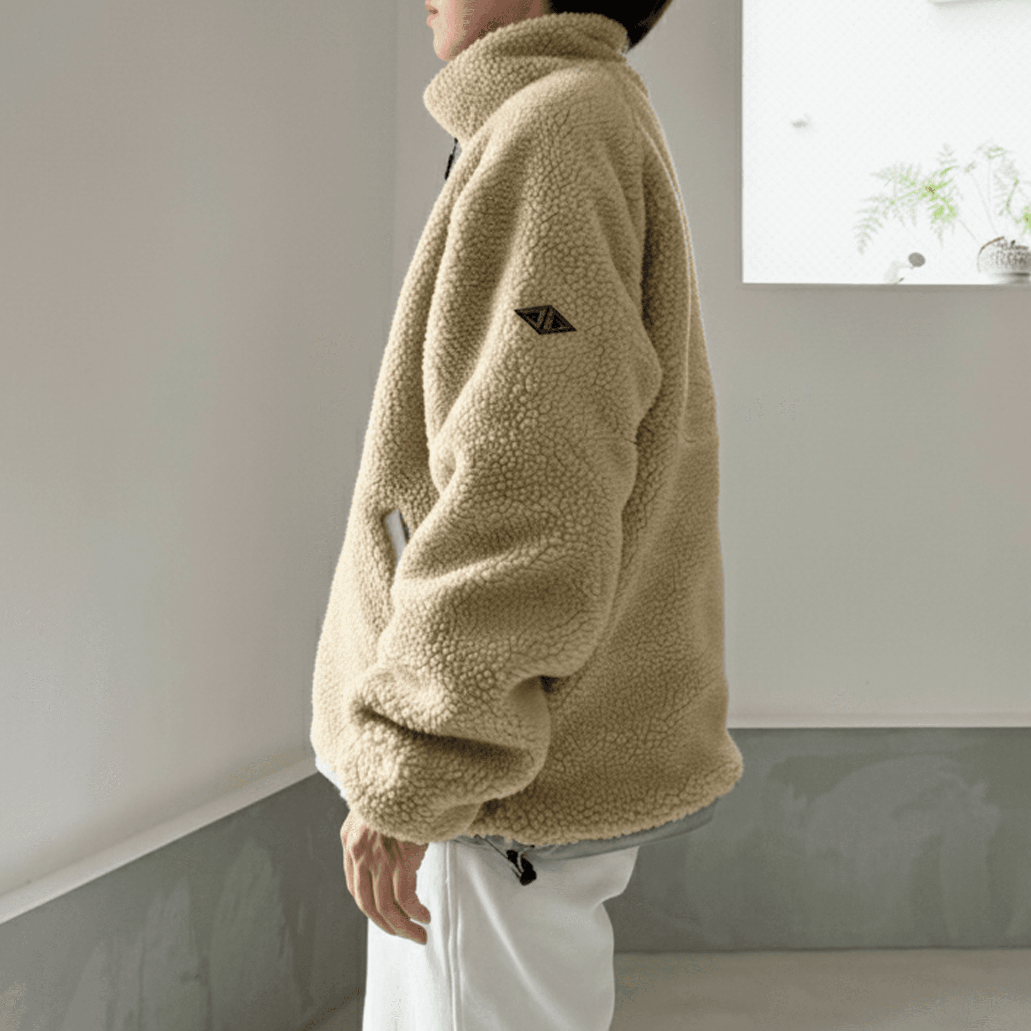 【リバーシブル】防風撥水ナイロン × あったかフリースブルゾン (ユニセックス)【5色展開】『2025新作』 | 4枚目