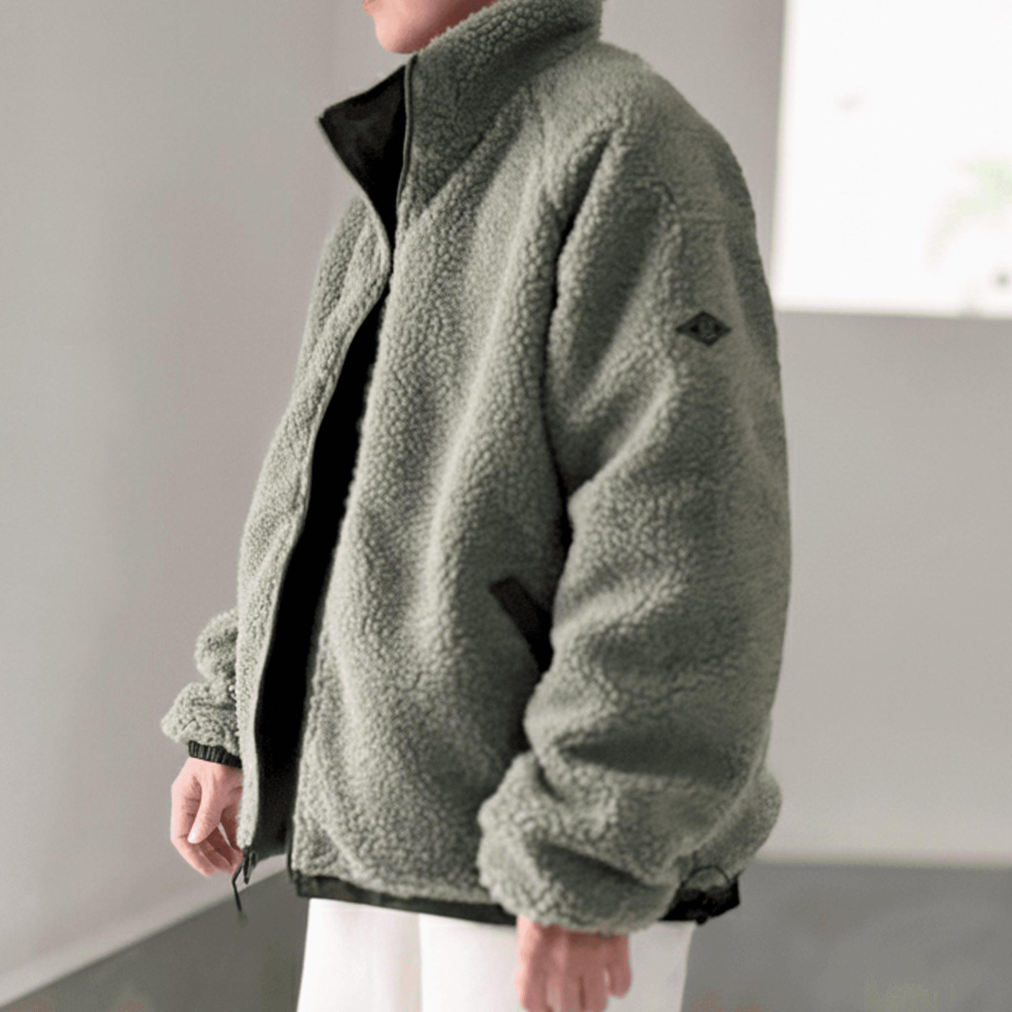 【リバーシブル】防風撥水ナイロン × あったかフリースブルゾン (ユニセックス)【5色展開】『2025新作』 | 7枚目