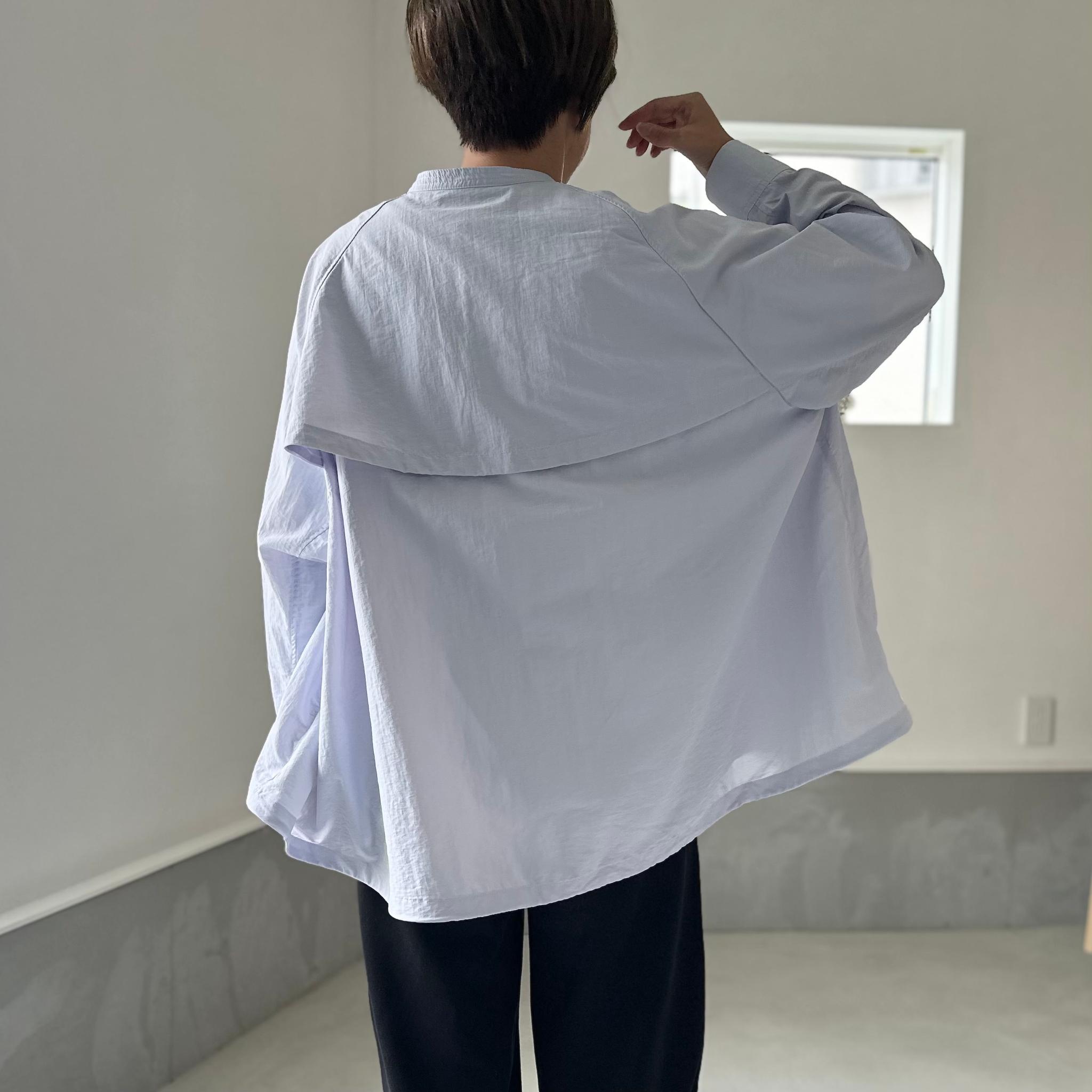 『2025新色』撥水ナイロンのヨーク付 ZIP UPブルゾン【ライトブルー】 | 3枚目