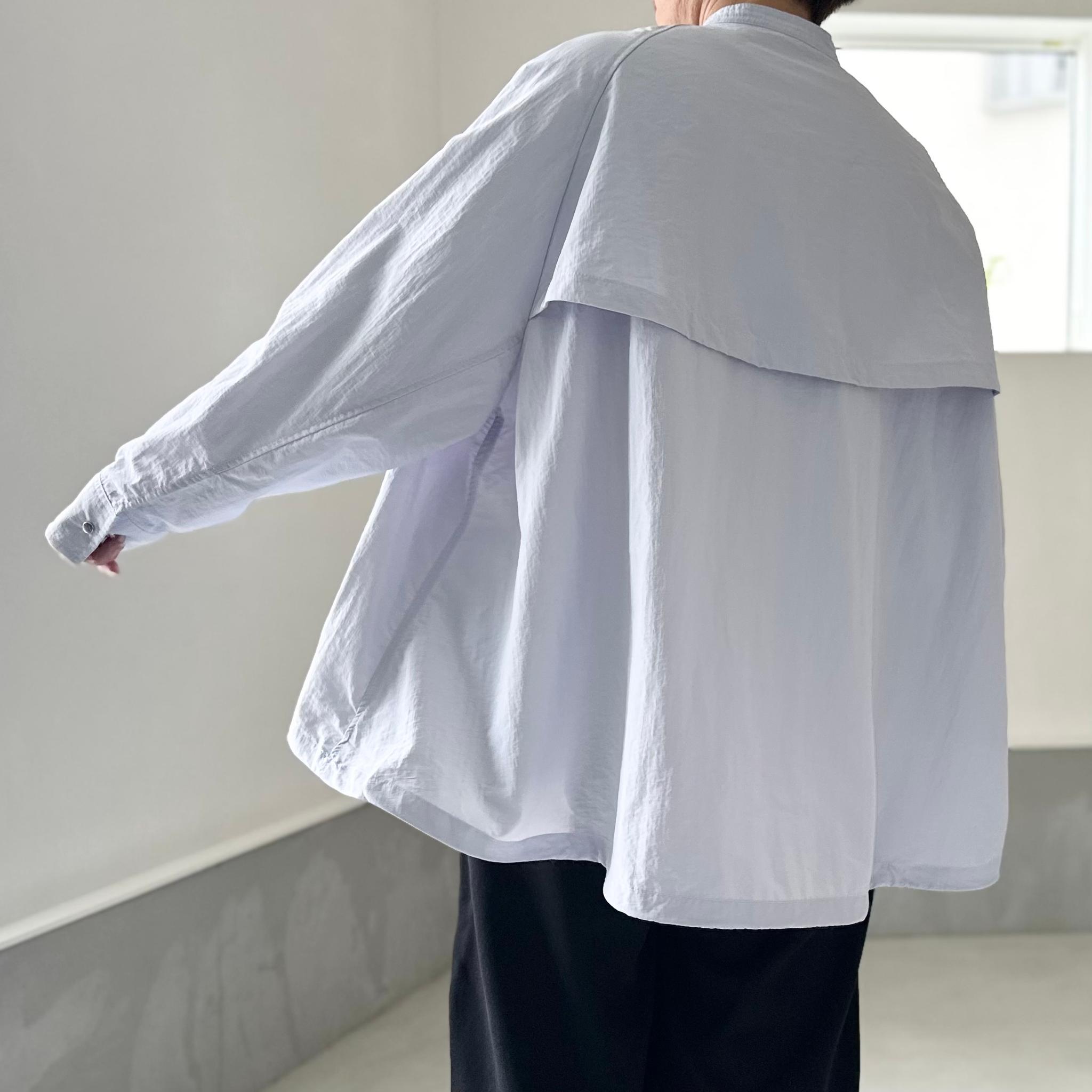 『2025新色』撥水ナイロンのヨーク付 ZIP UPブルゾン【ライトブルー】 | 4枚目