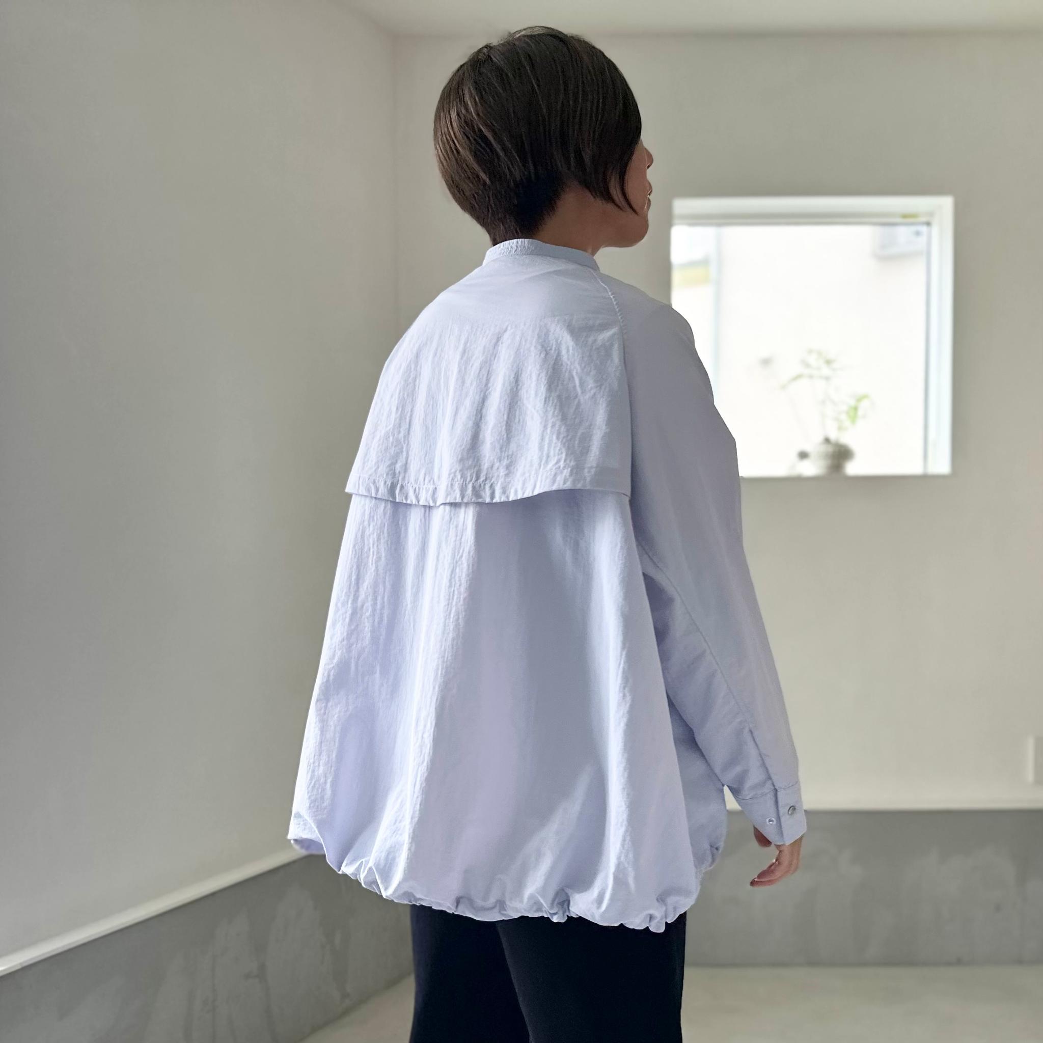 『2025新色』撥水ナイロンのヨーク付 ZIP UPブルゾン【ライトブルー】 | 5枚目