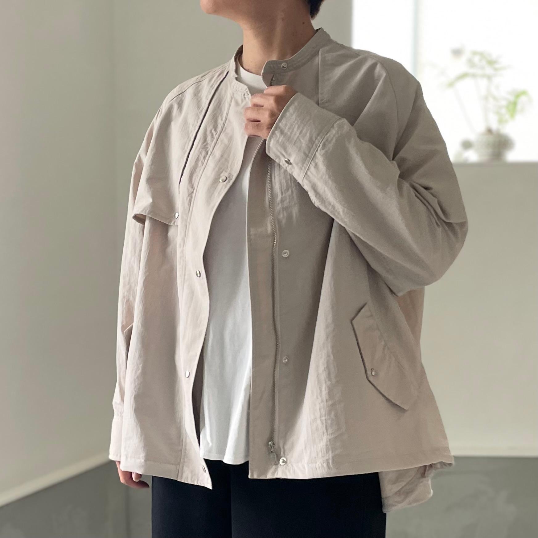 『2025新色』撥水ナイロンのヨーク付 ZIP UPブルゾン【ライトブルー】 | 8枚目