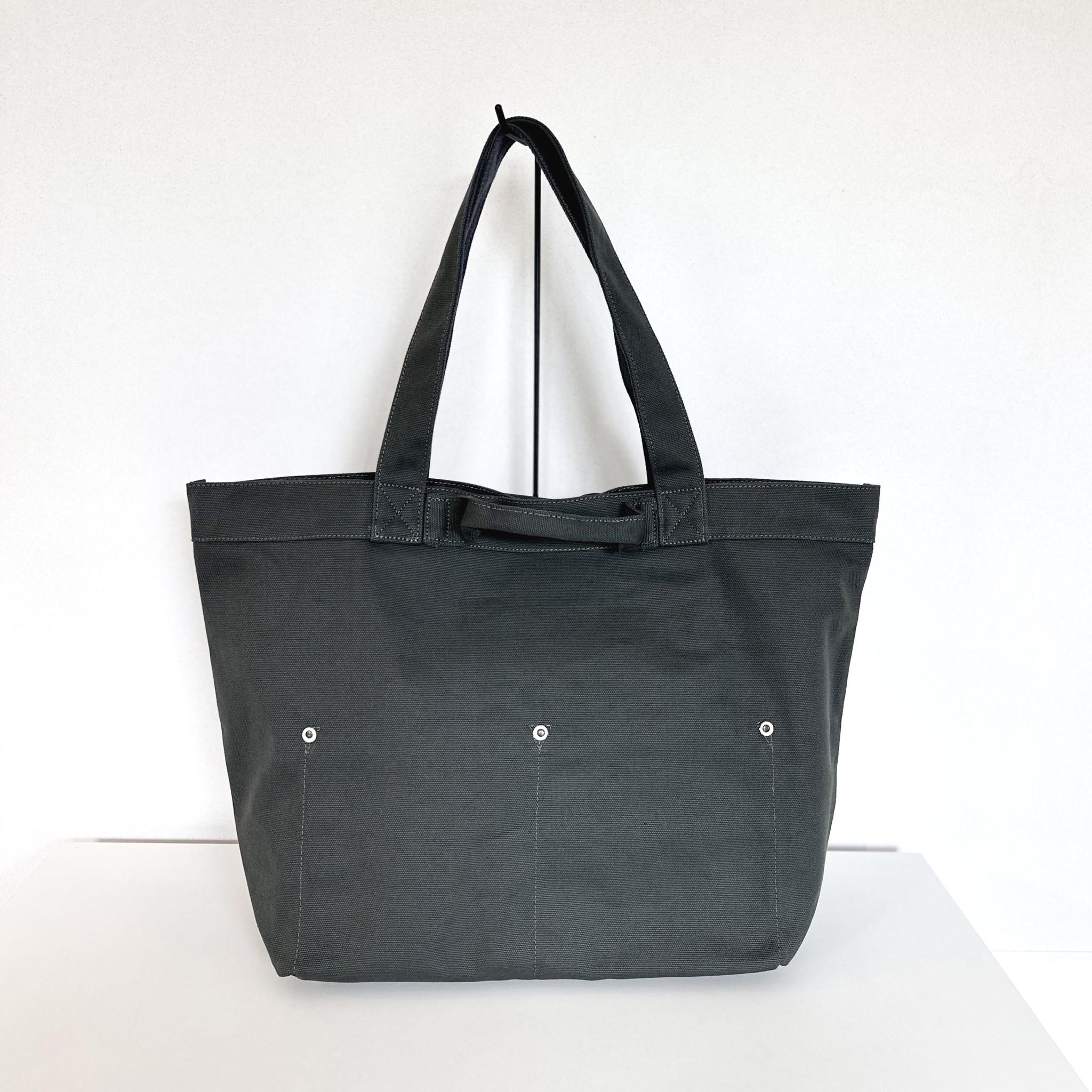 『2025新作』大容量 2WAY ヘビーキャンバス トートバッグ L-size【グレイッシュカーキ】 | 4枚目