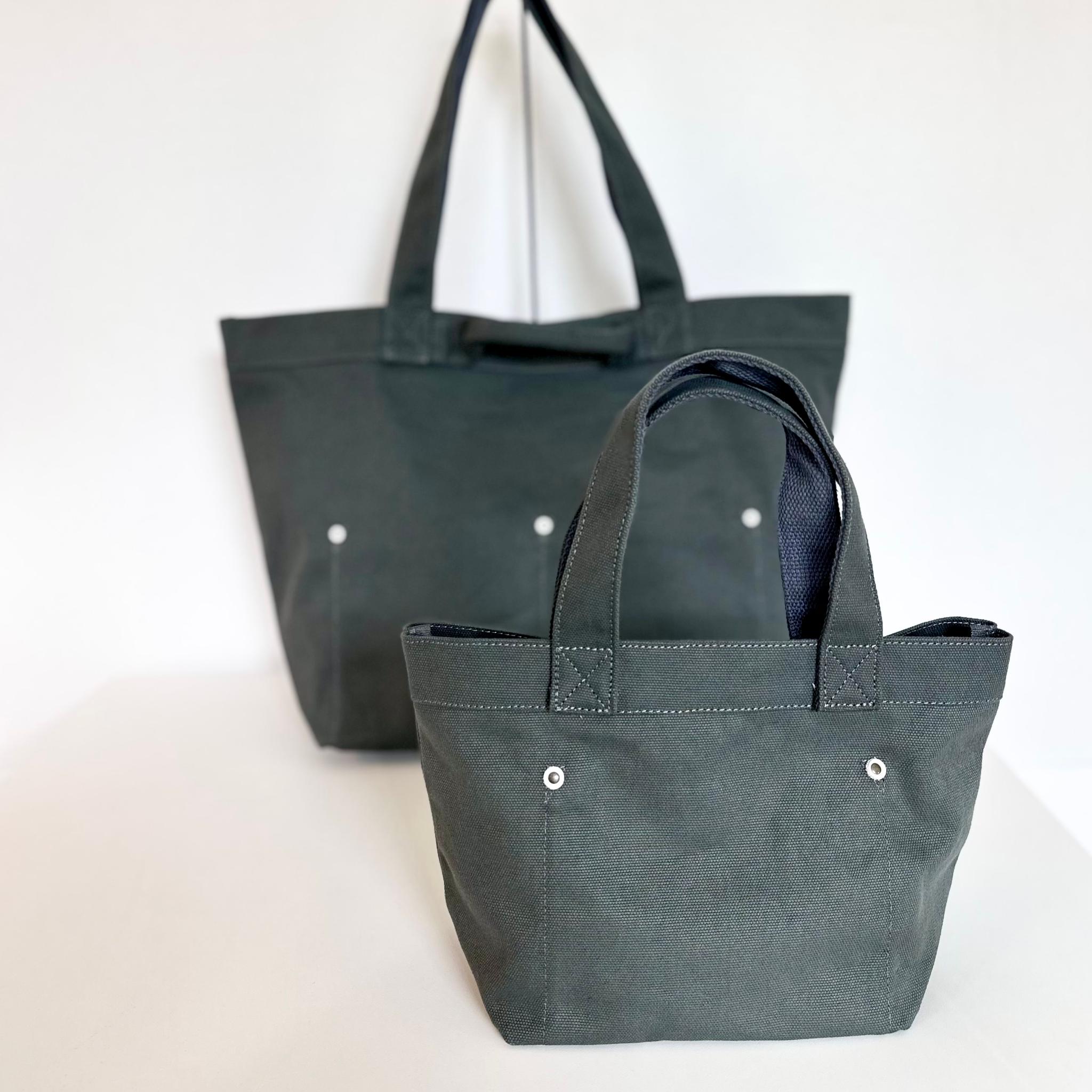 『2025新作』大容量 2WAY ヘビーキャンバス トートバッグ L-size【グレイッシュカーキ】 | 6枚目