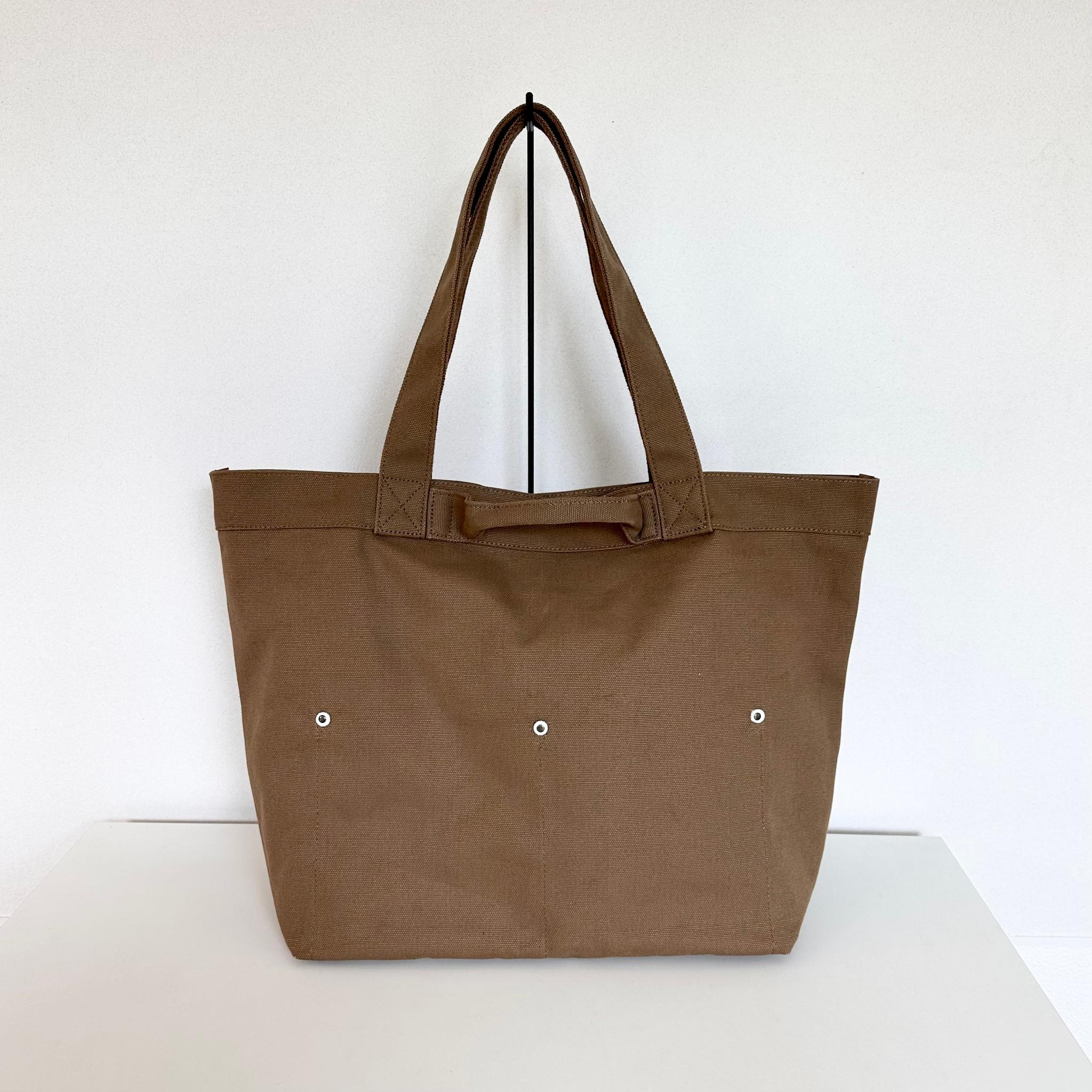 『2025新作』大容量 2WAY ヘビーキャンバス トートバッグ L-size【ブラウン】 | 4枚目