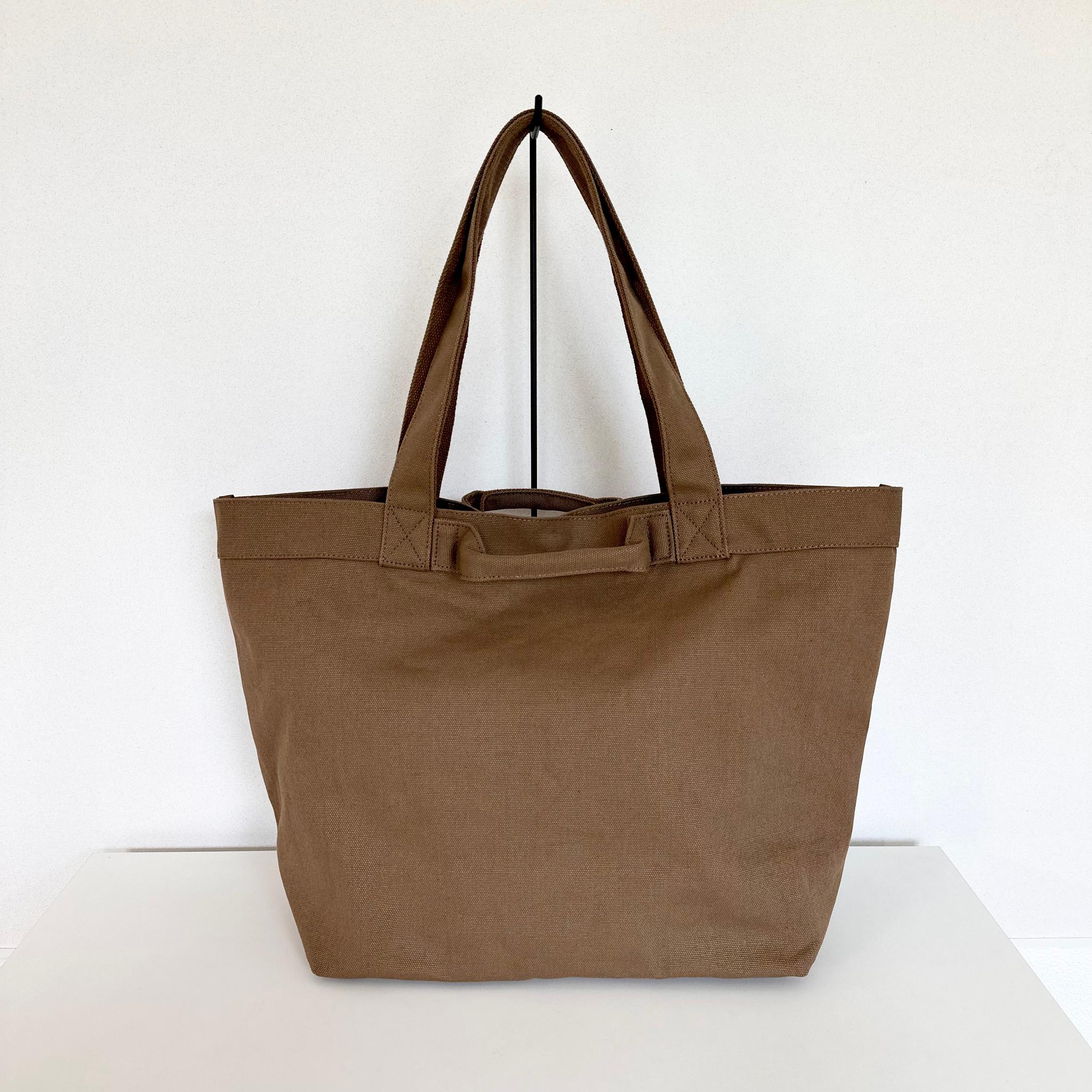 『2025新作』大容量 2WAY ヘビーキャンバス トートバッグ L-size【ブラウン】 | 5枚目