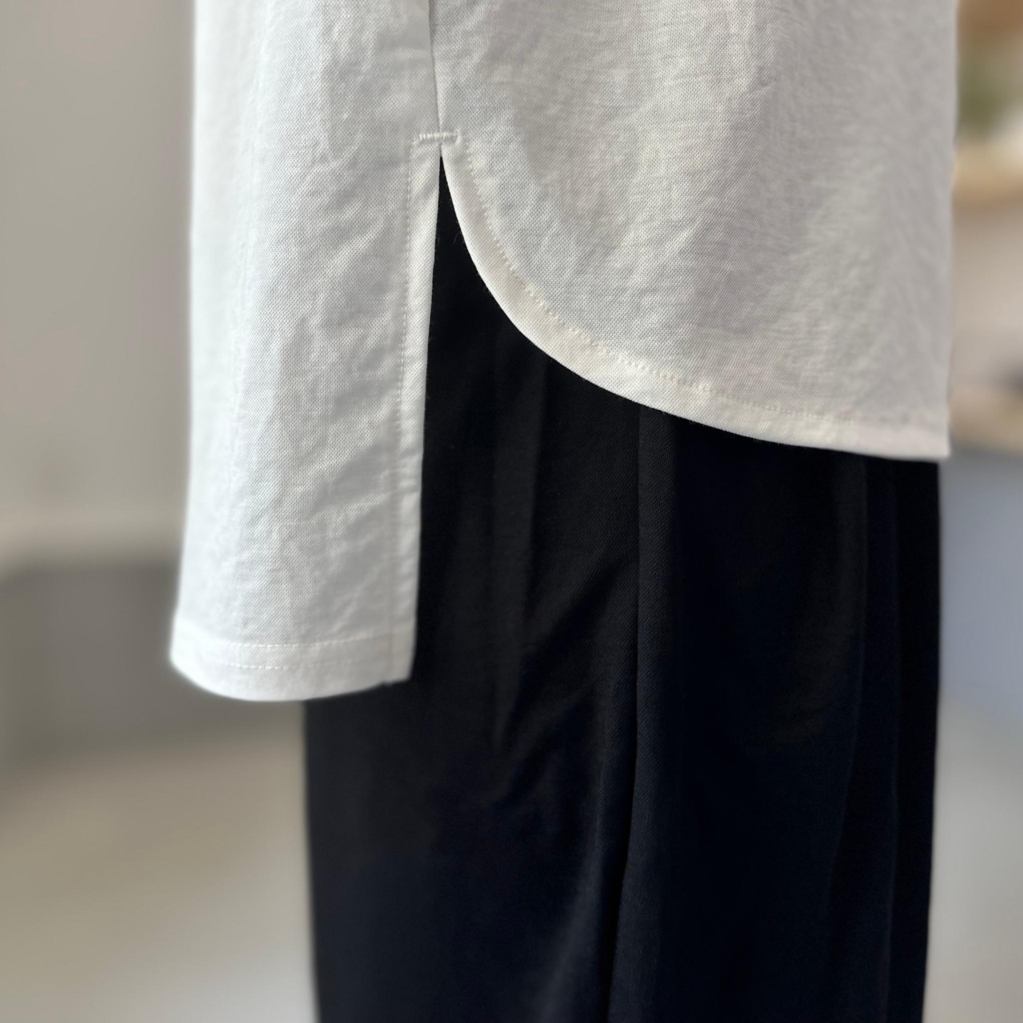 【接触冷感】サイドスリット オーバーサイズ半袖プルオーバー 5色展開【ホワイト】『2025リデザイン』 | 11枚目