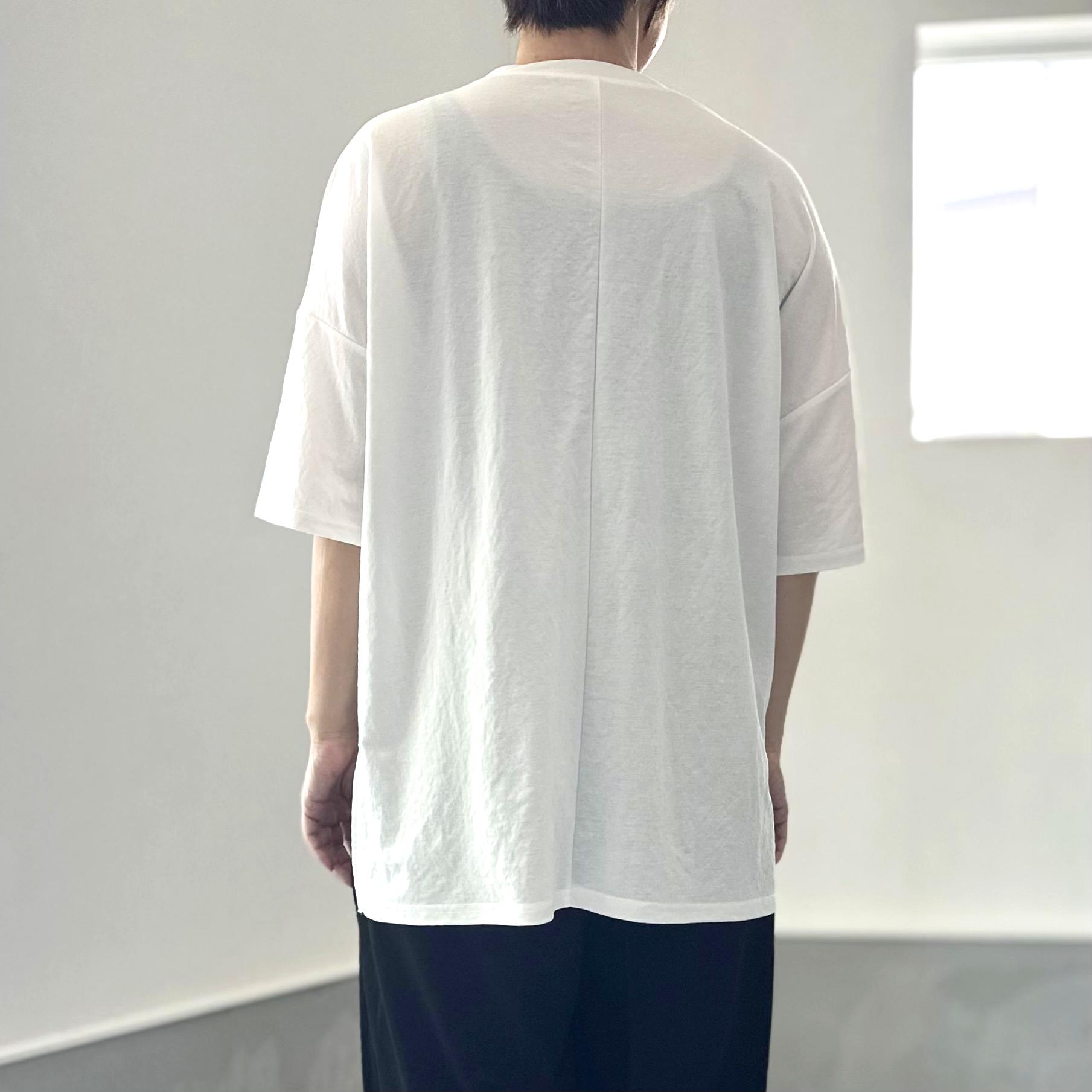 【接触冷感】サイドスリット オーバーサイズ半袖プルオーバー 5色展開【ホワイト】『2025リデザイン』 | 6枚目