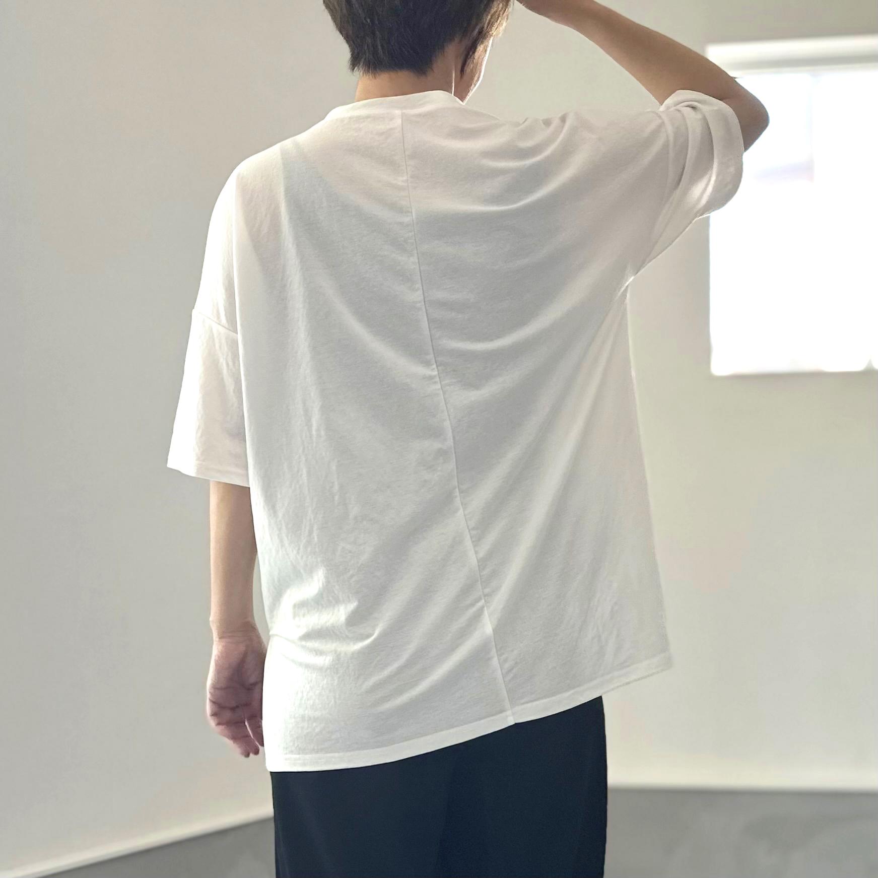 【接触冷感】サイドスリット オーバーサイズ半袖プルオーバー 5色展開【ホワイト】『2025リデザイン』 | 7枚目