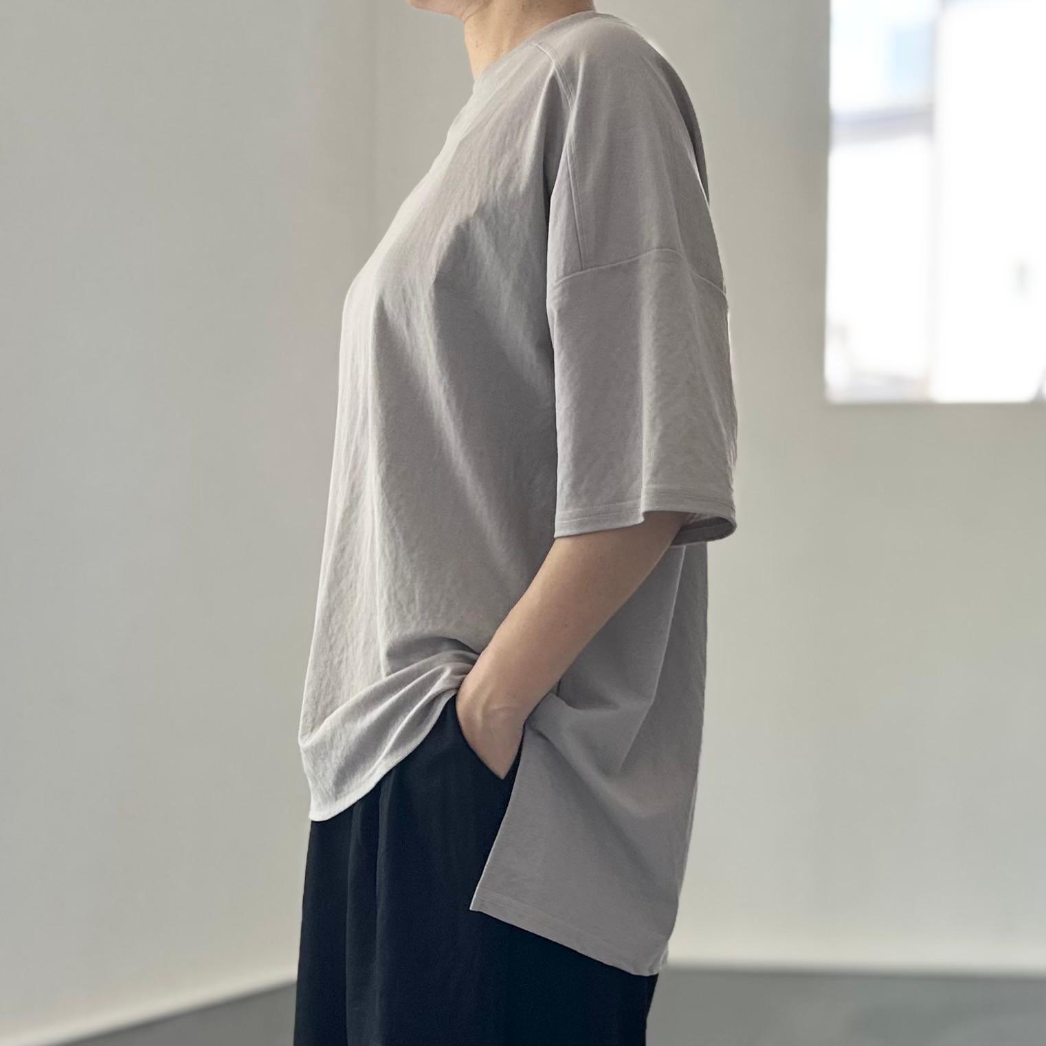 【接触冷感】サイドスリット オーバーサイズ半袖プルオーバー 5色展開【グレー】『2025リデザイン』 | 2枚目