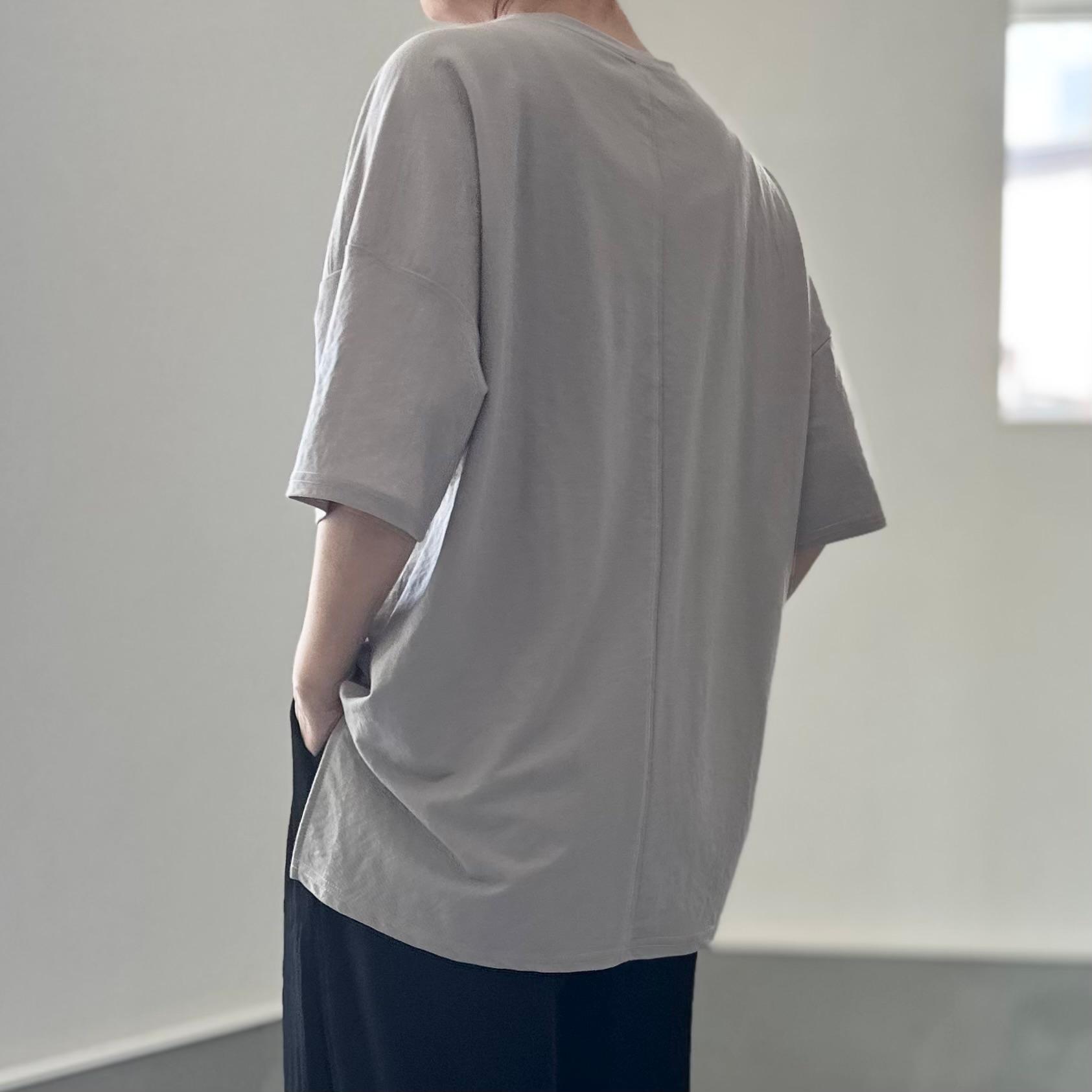 【接触冷感】サイドスリット オーバーサイズ半袖プルオーバー 5色展開【グレー】『2025リデザイン』 | 3枚目