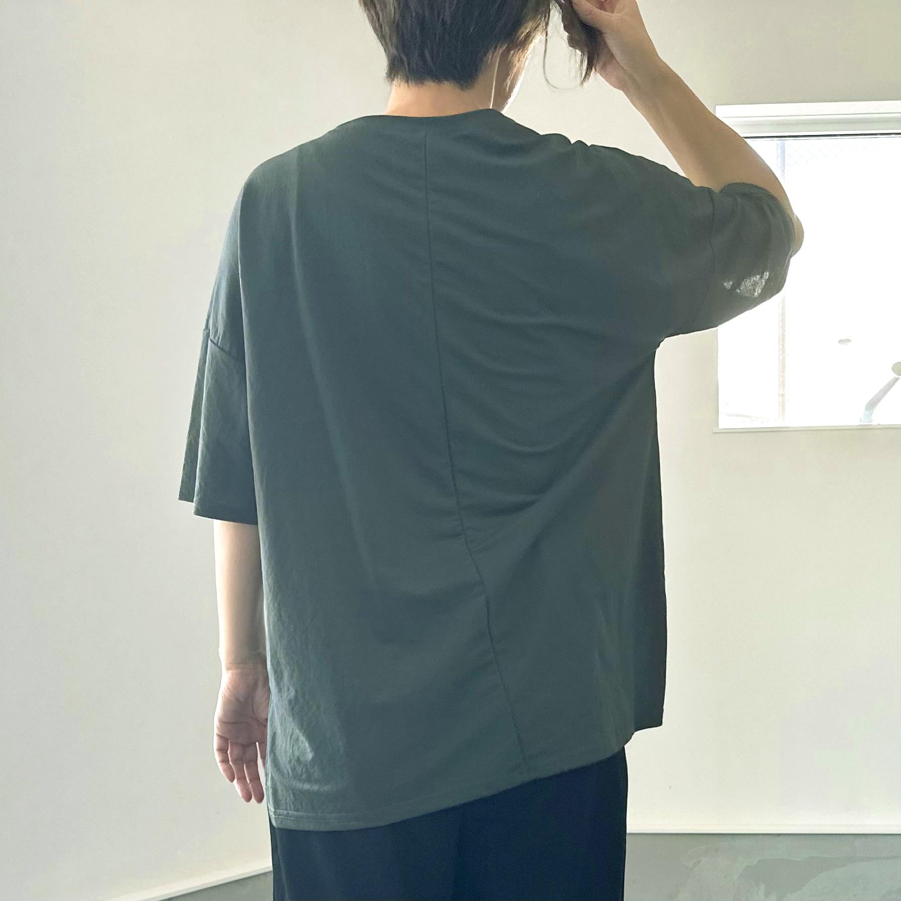 【接触冷感】サイドスリット オーバーサイズ半袖プルオーバー 5色展開【ダークグリーン】『2025リデザイン』 | 7枚目
