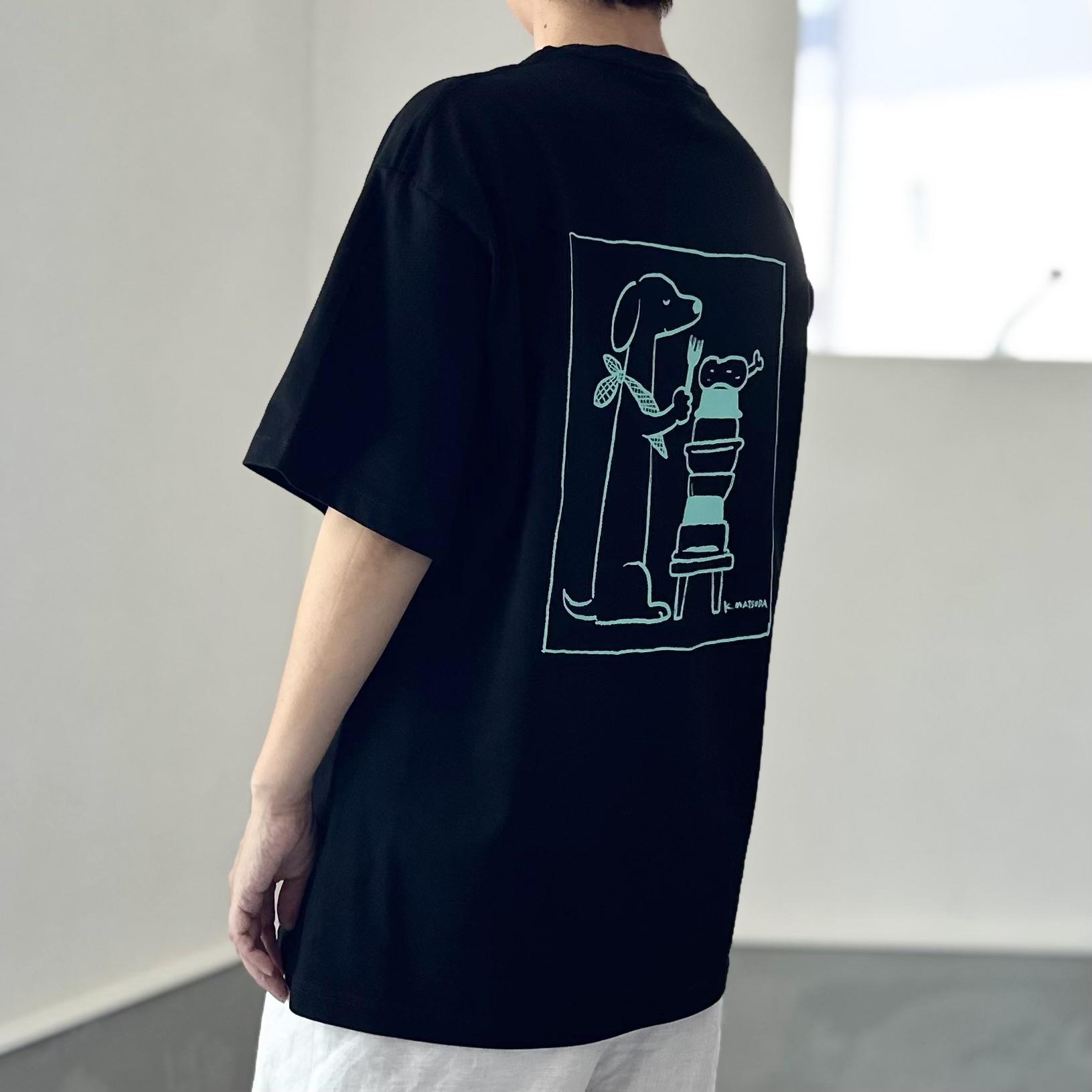【ユニセックス】コラボプリント リラックスフィットTシャツ 5色展開【ブラック】 | 3枚目