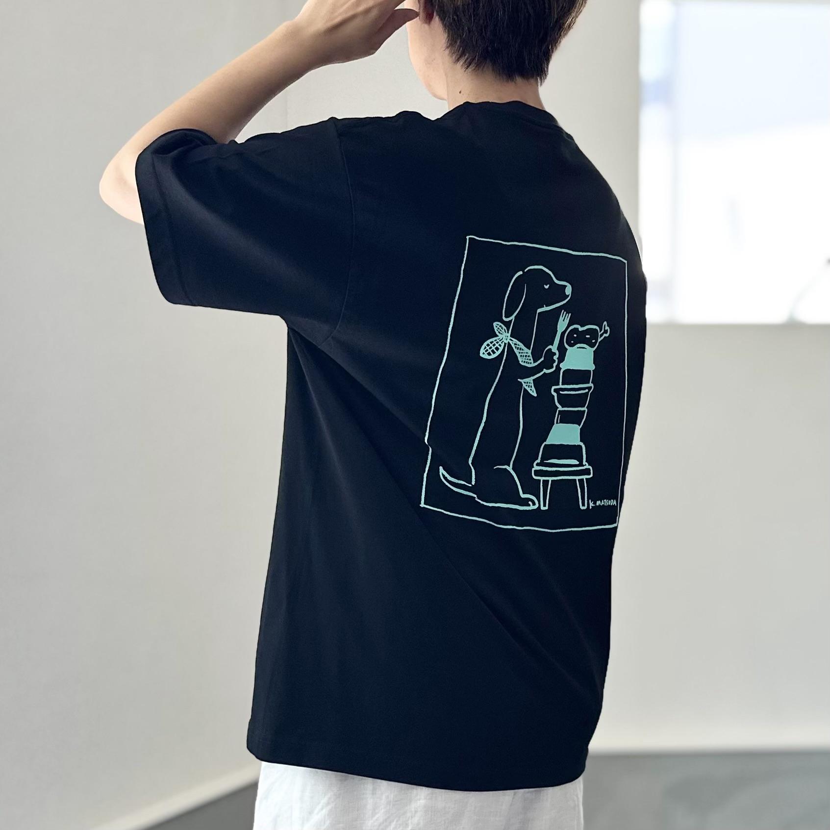 【ユニセックス】コラボプリント リラックスフィットTシャツ 5色展開【ブラック】 | 4枚目